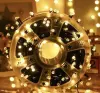 Distributed led solar coil lights, v8 hexagonal disc light strings, outdoor engineering lighting, waterproof Christmas color lights Application Scenario